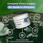 SightMax Eye Health Supplements - Eye Vitamins - with Bilberry, Eyebright, Lutein, Zeaxanthin & More Vitamins - Vegan, Non GMO, Gluten Free - 3.5 Oz - 30 Servings - Berry Rush Flavor