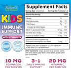 Kids Immune Support Supplement Gummies - Daily Childrens Vitamins C, Zinc & Echinacea - Gummy for Kids Immune Support, Ages 4 and Up, Natural Berry Flavor, Non-GMO, Gluten-Free & Vegan - 90 Gummies