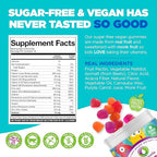 Nutracelle NUTRAMIN Sugar-Free, Allergen-Free 100% Vegan Gummy Multivitamins for Kids - Great Tasting Natural Gummies Your Kids Will Love - 60 Count Bottle