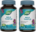 Nature's Way Standardized Milk Thistle 80% Silymarin per serving, TRU-ID Certified, Non-GMO Project Verified, Vegetarian, 120 Vegetarian Capsules, Pack of 2
