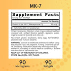 Jarrow Formulas MK-7 90 mcg - Bioactive Form of Vitamin K2-90 Servings (Softgels) - for Bone & Cardiovascular Health - Vitamin K2 MK-7 Dietary Supplement - Gluten-Free