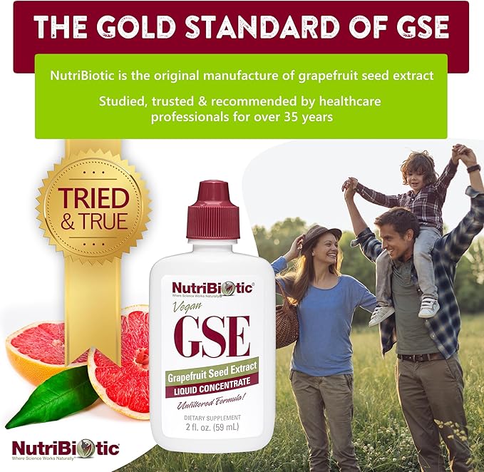 NutriBiotic – GSE, 2 Oz Liquid | The Original Grapefruit Seed Extract Premium Concentrate with Bioflavonoids | Potent Immune & Overall Health Support | Vegan, Gluten Free, Non-GMO