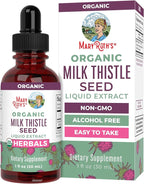 MARYRUTH'S Organic Milk Thistle Seed Liquid Extract Drops, 1 fl oz | 1,190 mg Milk Thistle Seed | Silybum marianum | Alcohol-Free | Vegan | USDA Organic | Non-GMO
