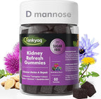 Q'ankyaq D mannose Gummies for Women, Kidney Cleanse Detox & Repair Gummies, Kids Sulforaphane Supplement, Broccoli Sprout Extract Liquid, Kids Appetite Booster (Ages 1+)