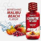 iSatori L-Carnitine 1500, Triple-Blend Liquid L Carnitine Supplement, with Acetyl & Tartrate, Stimulant Free Energy, Low Calories, Sugar or Gluten, Keto-Friendly, Malibu Beach Flavor (24 Servings)