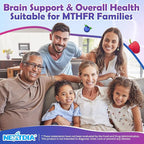 L-Methylfolate 1000 mcg + Methyl B12 Gummies for Kids & Adults - Active 5-MTHF, w/Omega-3 DHA & EPA(3:1), Choline & TMG, B6, Supports MTHFR Gene, Brain, Energy & Methylation, Sugar free, 60 Cts