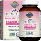 Garden of Life Raw Probiotics Women 50 & Wiser - 85 Billion Live Cultures - Probiotic Supplement with Bulgarian Yogurt & Eastern Europe Wild Kefir Culture - 90 Vegetarian Capsules