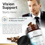 Sunergetic Premium Eye Pressure Support Supplement - Eye Pressure Supplement with Saffron, Lutein, Zeaxanthin, Bilberry & Pine Bark - Supports Ocular Health & Overall Vision - 30 Count (Pack of 2)