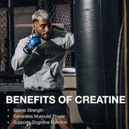RAW Nutrition Creatine Monohydrate Powder, Unflavored (100 Servings) - Micronized Creatine Monohydrate Supplement for Workout Performance, Build Muscle & Strength - Creatine Powder for Men & Women