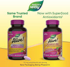Nature's Way Alive! Women's 50+ Complete Multivitamins, Supports Healthy Heart, Brain, Bones*, Superfood Antioxidants, B-Vitamins, Gluten Free, 130 Tablets (Packaging May Vary),(Pack of 2)