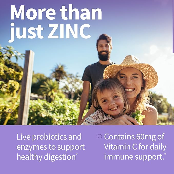 Garden of Life Zinc Supplements 30mg High Potency Raw Zinc and Vitamin C Multimineral Supplement, Vitamin Code Vitamins Trace Minerals & Probiotics for Skin Health & Immune Support, 60 Vegan Capsules
