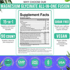 Adndale Magnesium Glycinate 400 mg Gummies with Ashwagandha, Magnesium Malate & Taurate, Tart Cherry, Magnolia Bark, Lemon Balm, Passionflower, Chamomile, L-Theanine, Zinc, Vitamin K2 & D3. 90CT