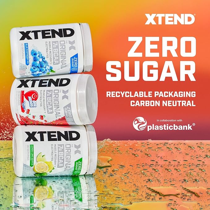 Xtend Original BCAA Powder, 7g BCAAs and 2.5g L-Glutamine for Muscle Recovery Hydration and Lean Muscle, Sugar Free Intra and Post Workout Drink with Electrolytes, Watermelon Explosion, 90 Servings