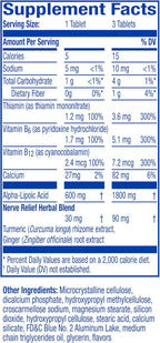 Nervive Nerve Relief, Occasional Nerve Discomfort II, Nerve Relief, Starts Working in 7 Days, Stabbing, Burning, Alpha Lipoic Acid, B Vitamins, Turmeric, Ginger, Nervive Supplement, 30 Tablets