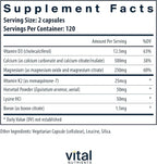 Vital Nutrients Osteo-Nutrients II - Vitamin K2 + D3, Calcium, Boron, and Magnesium for Bone Strength* - Healthy Heart Support - Vegetarian Supplement - Gluten, Dairy, Soy Free - 240 Capsules