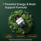 NatureBell Methyl Folate 15mg - 240 Capsules - 5-MTHF with Methyl B12-15mg L-Methylfolate & 1,000mcg Vitamin B12 - Energy & Cognitive Support Supplement* - Gluten-Free & Non-GMO
