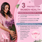 NATURE TARGET Probiotics-for-Women with Prebiotics, Cranberry and D-Mannose, 60-Billion-CFUs, Women's Probiotic for Digestive Health/Gut Health/Immune Booster