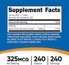 Nutricost Iodine (Natural Iodine from Sea Kelp) 325mcg, 240 Tablets - Non-GMO, Gluten Free