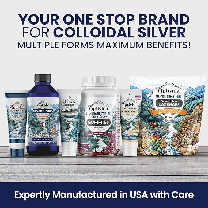 Optivida Colloidal Silver Liquid - 10 PPM Liquid Silver Immune Support - 2 Pack Nano Silver Hydrosol Liquid for Family Wellness - Natural Silver Water for Adults & Kids, Non-GMO, 3rd Party Tested
