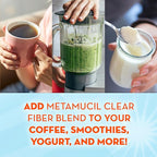 Metamucil Fiber Supplement,Unflavored Clear Mixing Powder,No Grit,No Sugar Added,Plant Based Prebiotic Fiber Supplement Blend for Daily Digestive Health,75 teaspoons,(Pack of 2)