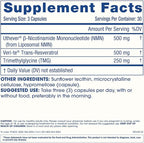 ProHealth Liposomal NMN Pro Complete (90 Capsules, 3 Pack) 500 mg Uthever® NMN + 500 mg Resveratrol + 250 mg TMG. NAD+ Precursor, Methylation Support & Sirtuin Activation. Triple Lab-Tested