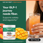 Physician's CHOICE Easy Mix Fiber for Digestive Health & Regularity - No Grit - Daily Prebiotic Soluble Fiber Powder Supplement for Women and Men - Peach Mango - 30 Servings