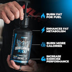 Huge Supplements Liquid L-Carnitine 3000, Superior Potency Infused with 500mg MitoBurn & 25mg GBB, Premium Stim-Free Thermogenic Fat Burner & Energy Boost, Convenient Pump Top, 32 Oz (60 Servings)