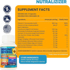12 in 1 Immune Support Supplement - Immune Defense Vitamins w/VIT D3, Vitamin С, Zinс, Echinacea, Elderberry, Ginger &More - Natural Immunity System Booster - Immune & Muscle Health 120cs