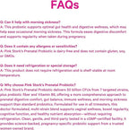 Pink Stork Prenatal Probiotic for Women with 50 Billion CFU | Vitamin B6 & Prebiotics | Pregnancy Probiotics for Morning Sickness | Digestive, Immune, & Gut Health | Vegan & Gluten-Free | 30 Capsules