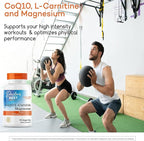 Doctor's Best CoQ10 L-Carnitine Magnesium Supplement - Energy & Exercise Support for Men & Women, Naturally Fermented Coenzyme Q10, Gluten Free, Soy Free, Vegan Formula - 90 Veg Caps