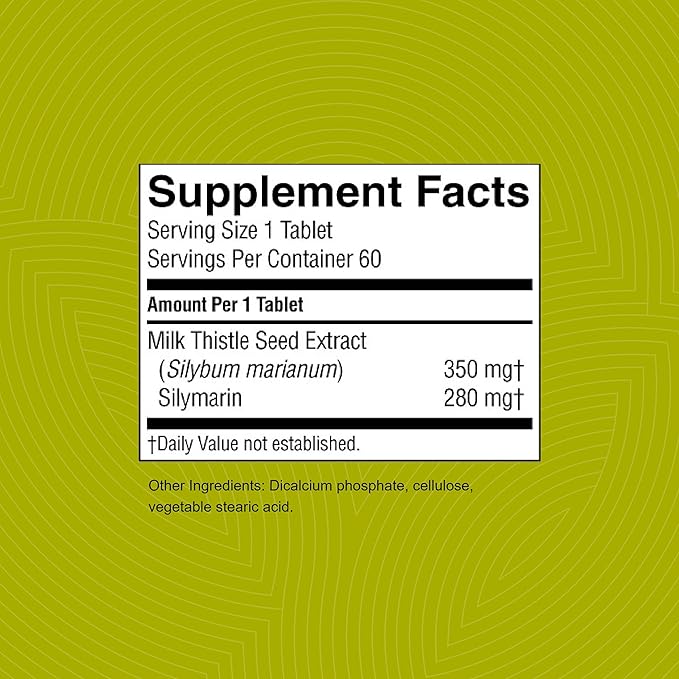 Nature's Sunshine Milk Thistle - Time Release Capsules - 60 Count