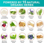 Probiotics for Women & Men - 300 Billion CFU, 24 Strains Probiotic + 15 Organic Herbs Prebiotics Blend, for Overall Digestive Gut Health, Immune, Constipation & Bloating, Shelf Stable - 2 Month Supply