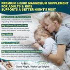 Magnesium Glycinate Liquid Drops for Kids, Adults with GABA, Ashwagandha, L-Theanine, Vitamin D3, B6, Saffron for Brain Calm, Muscle Relaxation, Mood, Zzz- Calm Magnesium Supplement, Vegan, 2 Pack