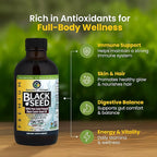 Amazing Herbs Premium Black Seed Oil - Cold Pressed Nigella Sativa Aids in Digestive Health, Immune Support, Brain Function, Joint Mobility, Gluten Free, Non GMO - 4 Fl Oz