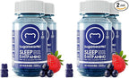 SugarBearPro Sleep Gummy 2 Month Supply, Extra Strength Melatonin 6mg, for Men & Women, Vegan Vitamin B6, L-Theanine, 5 HTP, Valerian, Sleep Aid for Adults & Teens, Certified Kosher (Pack of 2)