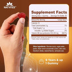 High-Potency Vitamin B6 Gummies for Kids - Delicious Berry Flavored VIT B6 Vitamins 50mg - Supports Nerve Function - Vegetarian Gluten Free Non-GMO Children's 50 mg B 6 Supplement (60 Count)