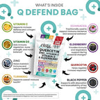 Q Defend Quercetin Supplement with Zinc Vitamin C Vitamin D Elderberry Turmeric Black Pepper Garlic Ginger Sea Moss Lysine Stinging Nettle Reishi Mushroom Immune Support 120 Capsules by Clean Nutra