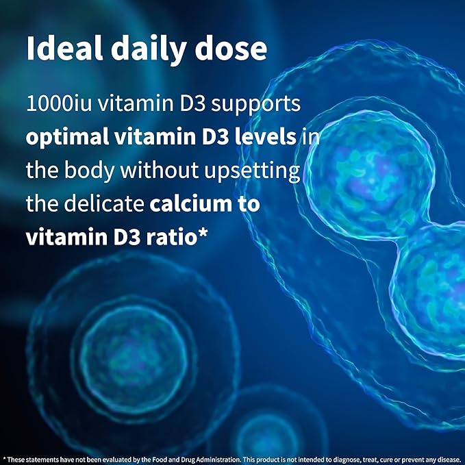 Igennus Natural Vegan Vitamin D3 1000IU, Clean Label, 365 Tablets, 100% Plant-Based Algae Cholecalciferol & Non-GMO, Immune, Bones & Teeth, 1-Year Supply