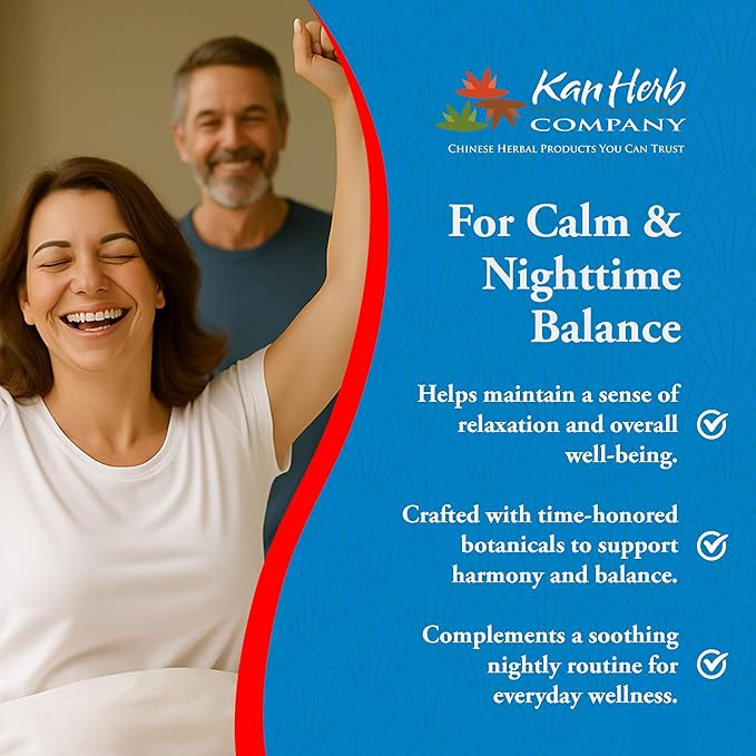 Kan Herbs Company Zizyphus Sleep Formula – Traditional Chinese Herbal Blend for Nighttime Balance and Relaxation Support, Promotes Overall Well-Being and Harmony, Herbal Supplement, 120 Tablets