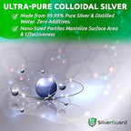 Enhanced Colloidal Silver Liquid Immune Support Supplement—30ppm Pure & Natural Structured Silver Water—Organic Colloidal Silver Solution—16 oz Bottle (1 Pack)