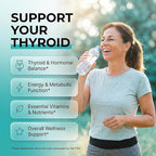 ThyroGlow Thyroid Support Gummies Selenium Iodine KSM 66 Ashwagandha L Tyrosine Vitamin D, C, B12, B6 Turmeric Blueberry Holy Basil Folate Bladderwrack By Clean Nutra