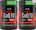 JOYLI Nutrition 2 Pack CoQ10 500mg - High Absorption Coenzyme Q10 Supplement - Co Q 10 for Energy & Vitality - Alternative to CoQ10 400mg & 300mg - 240 Softgels