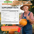 2 Pack Pumpkin Seed Oil Gummies with Saw Palmetto, Organic Pumpkin Seed Oil Supplement, High Pure Extract for Women Men, Raspberry Flavor, 120 Count
