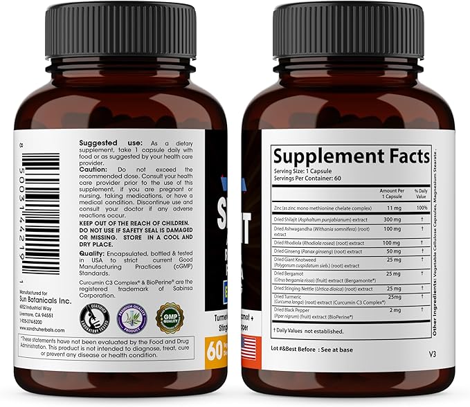 Shilajit Pure Himalayan for Men & Women | 120 Capsules with Ashwagandha | High Potency and Energy Supplement | Better Absorption than Gummies | For Extra Power and Stamina | Combo with Sea Moss