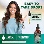 Thyroid Support Drops - Selenium, Zinc, Iodine, L Tyrosine, Ashwagandha, Turmeric, Schisandra Guggul, Cayenne, Basil - Liquid Supplement Folate Copper Alcohol -Free, Vegan, Non-GMO – 2 oz