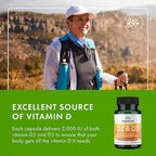 Swanson D2 & D3-2,000 IU - Dental & Bone Health Supplement - Offers Immune Support - Aids Calcium Absorption - Non-GMO - 60 Veggie Capsules