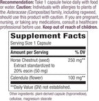 Nature's Way Horse Chestnut Extract, Premium Extract, Promotes Healthy Leg Veins*, 250 mg per Serving, Vegan, 90 Capsules (Packaging May Vary) (Pack of 2)