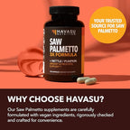 Saw Palmetto Supplement with Stinging Nettle and Pumpkin Seed Extract - Advanced 3X Formula - DHT Blocker Urinary Health and Prostate Support for Mens Health - Vegan, Non-GMO Capsules - 2 Month Supply