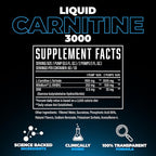 Huge Supplements Liquid L-Carnitine 3000, Superior Potency Infused with 500mg MitoBurn & 25mg GBB, Premium Stim-Free Thermogenic Fat Burner & Energy Boost, Convenient Pump Top, 32 Oz (60 Servings)