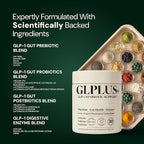 GLP-1 Support Supplement for Nausea, Bloating & Gut Health – Synbiotic Pre, Pro & Postbiotic for Women & Men for GLP-1 Users — Injection & Oral Users – Pharmacist Formulated, 20-in-1 (60 Capsules)